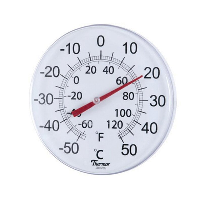 Round Dial Wall Thermometer 12"