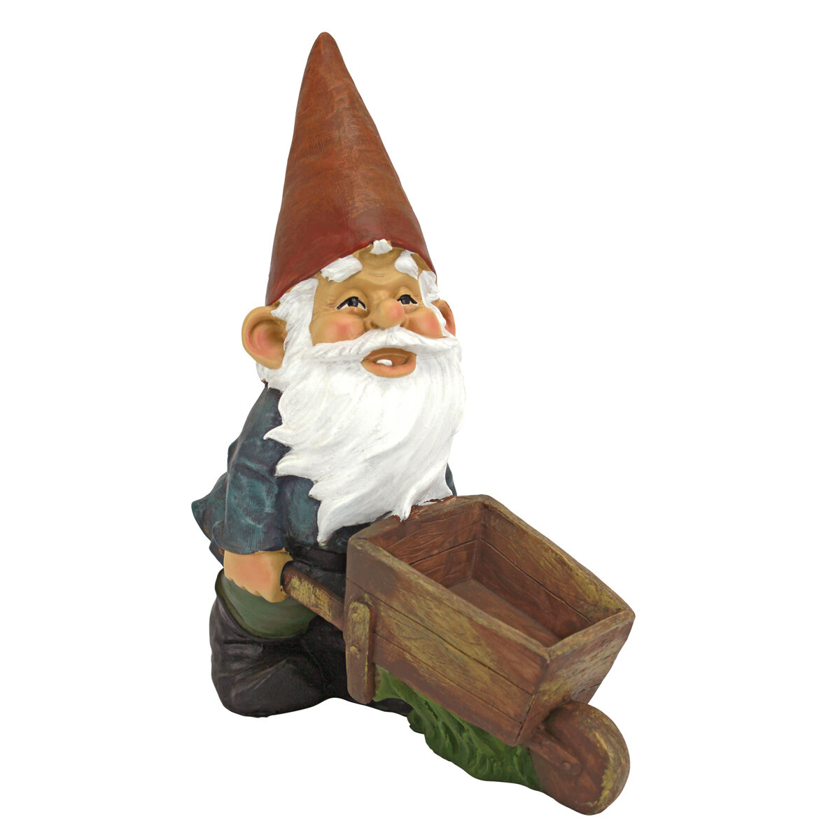 Dt Wheelbarrow Willie Garden Gnome Statue