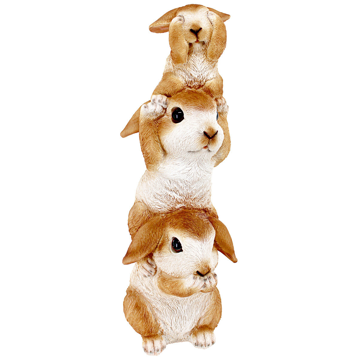 Hear See Speak No Evil Bunny Rabbits Statue