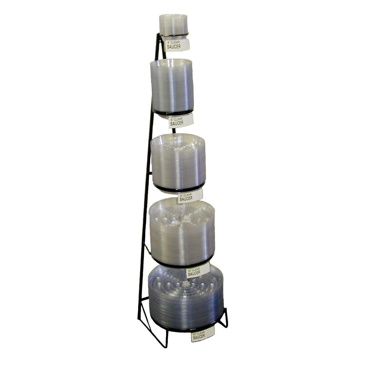 Metal Clear Saucer Display 4"6"8"10"12" (550 pcs)