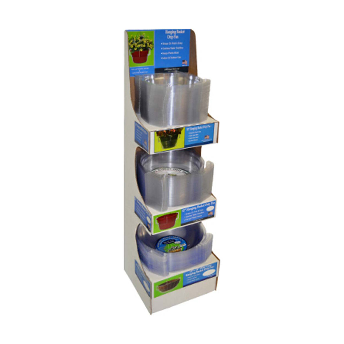 3 Tier Hanging Basket Drip Pan Floor DS (150pc)