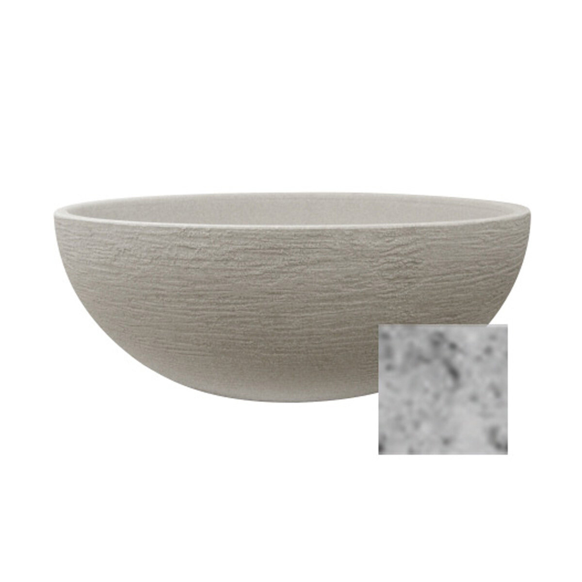 European Bowl Round Double Wall 41cmx12cm Granite