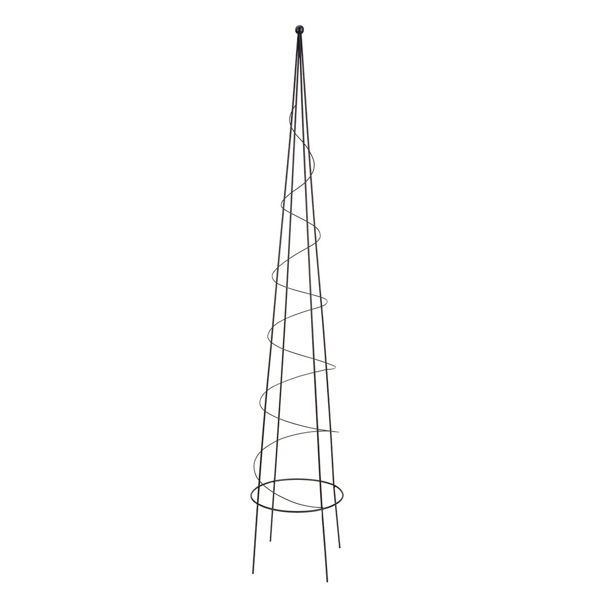 48" Spiral Obelisk Black
