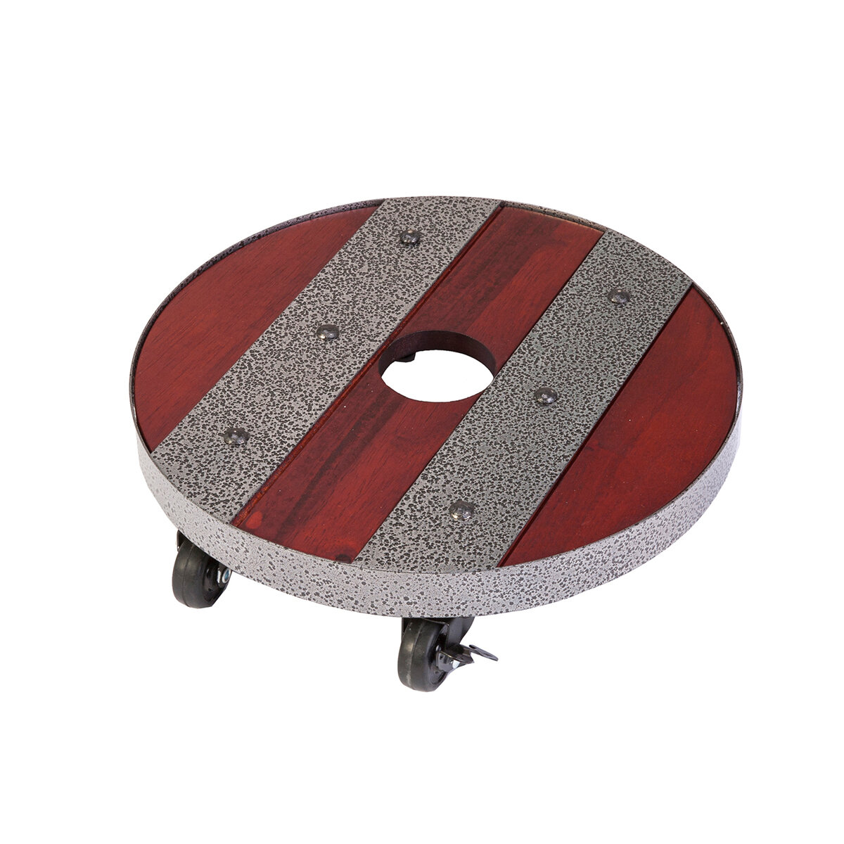 12" Round Industrial Heavy Weight Wood Plant Caddy
