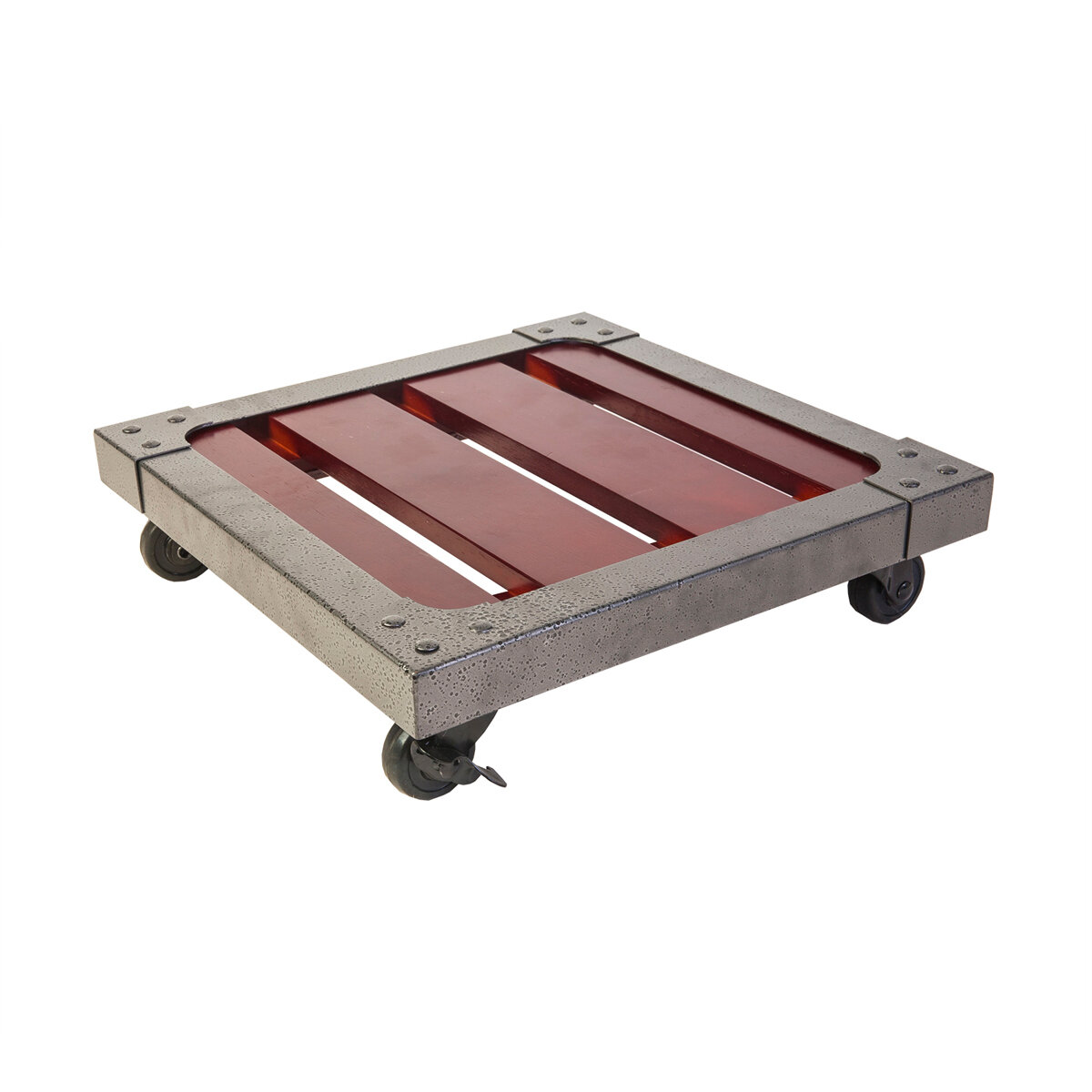 12" Sq Industrial Heavy Weight Wood Plant Caddy
