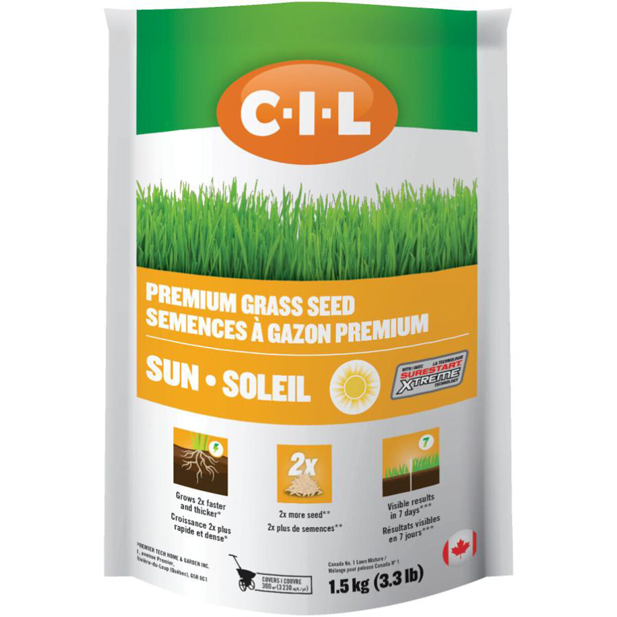 C-I-L Grass Seed With Surestart xtreme Sun  1.5Kg