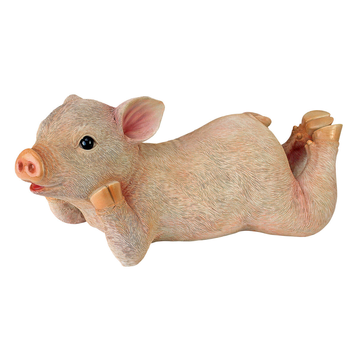 Lounging Baby Pig Statue