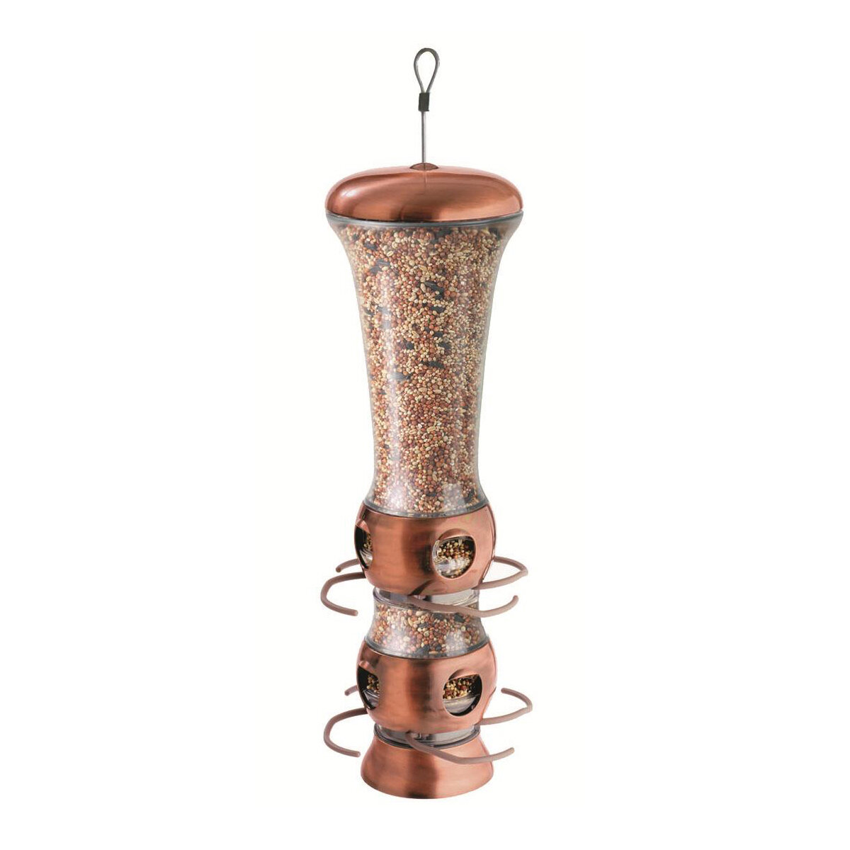 Select-A-Bird Tube Feeder W/Metal Finish