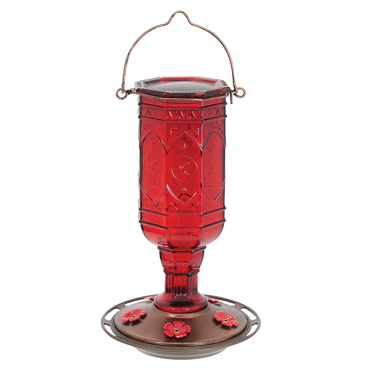 Classic Red Jewel Hummingbird Feeder