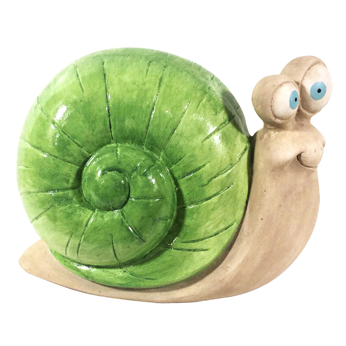 Squirrely Green Snail 35x21x24cm