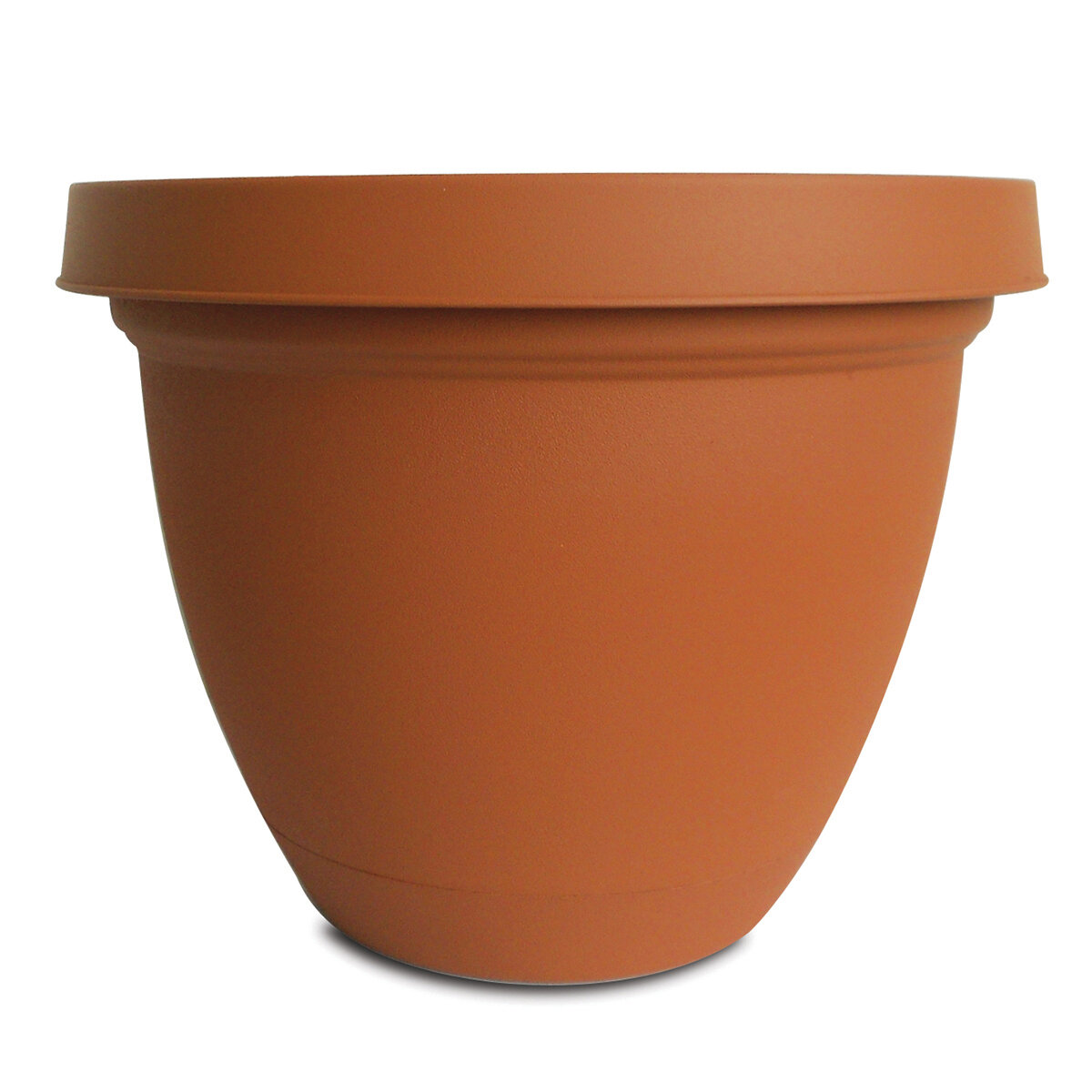 12" Infinity Planter w/Attached Saucer  Clay