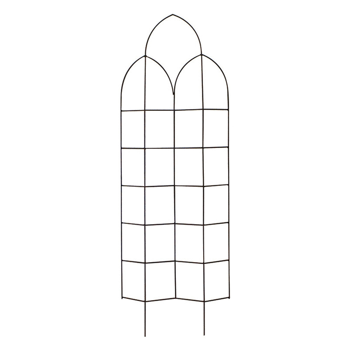 72" Black Offset Spires Trellis