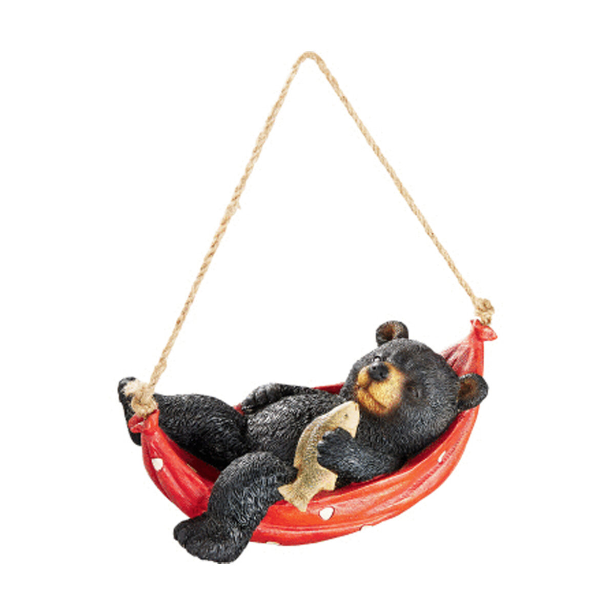 DT Summer Snooze Hanging Black Bear Statue