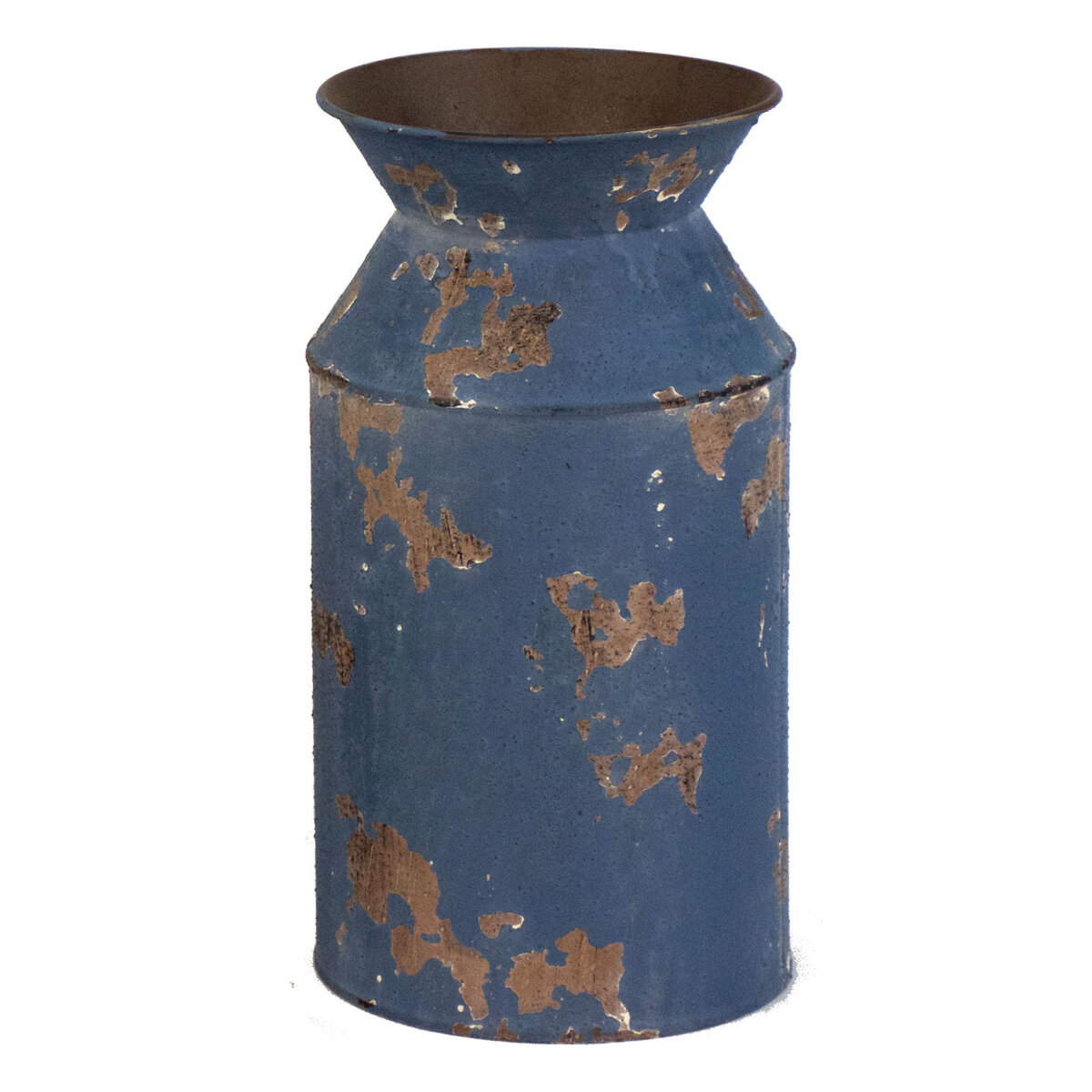 Milk Can 9.65" Distressed Blue