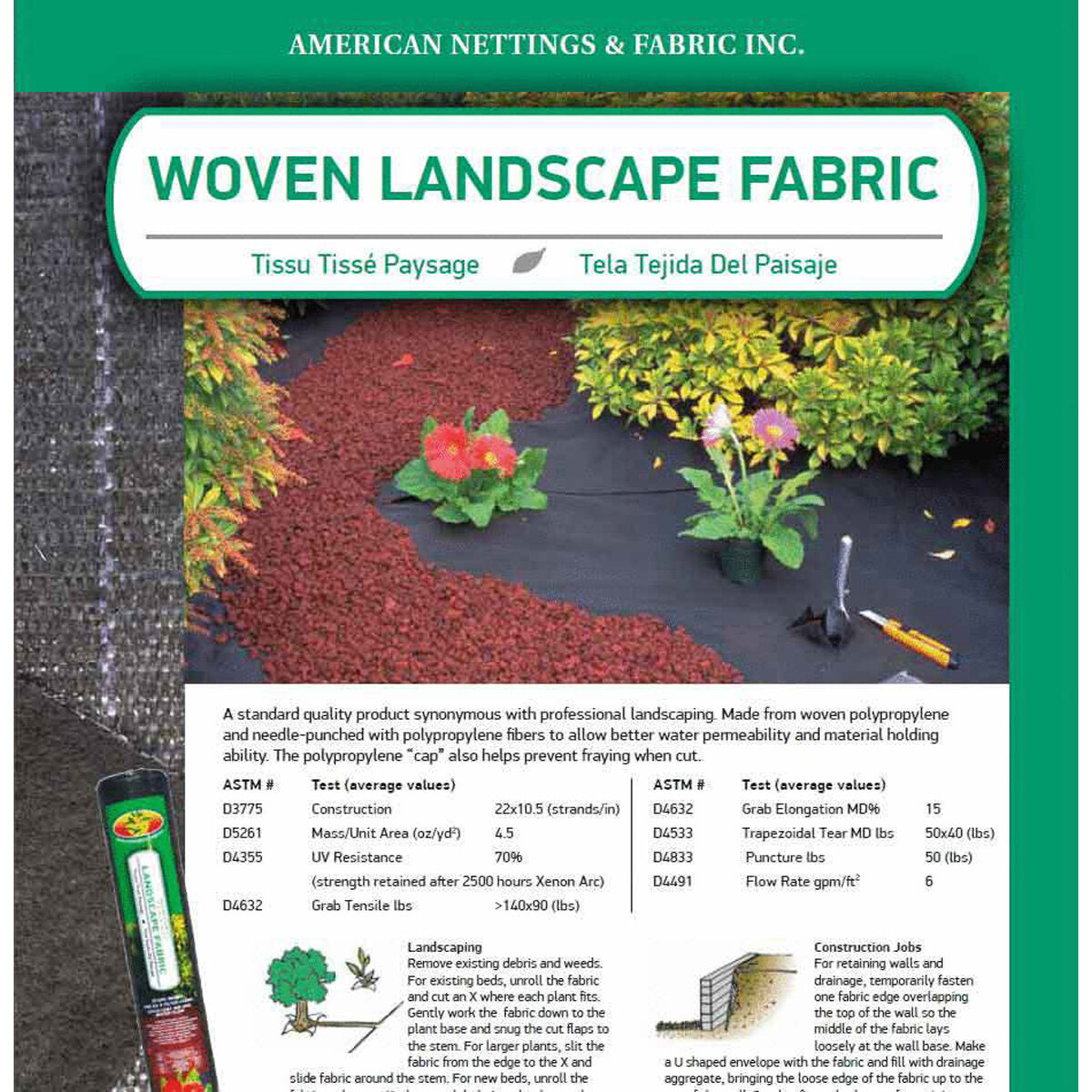 Woven Landscape Fabric 6'X250'