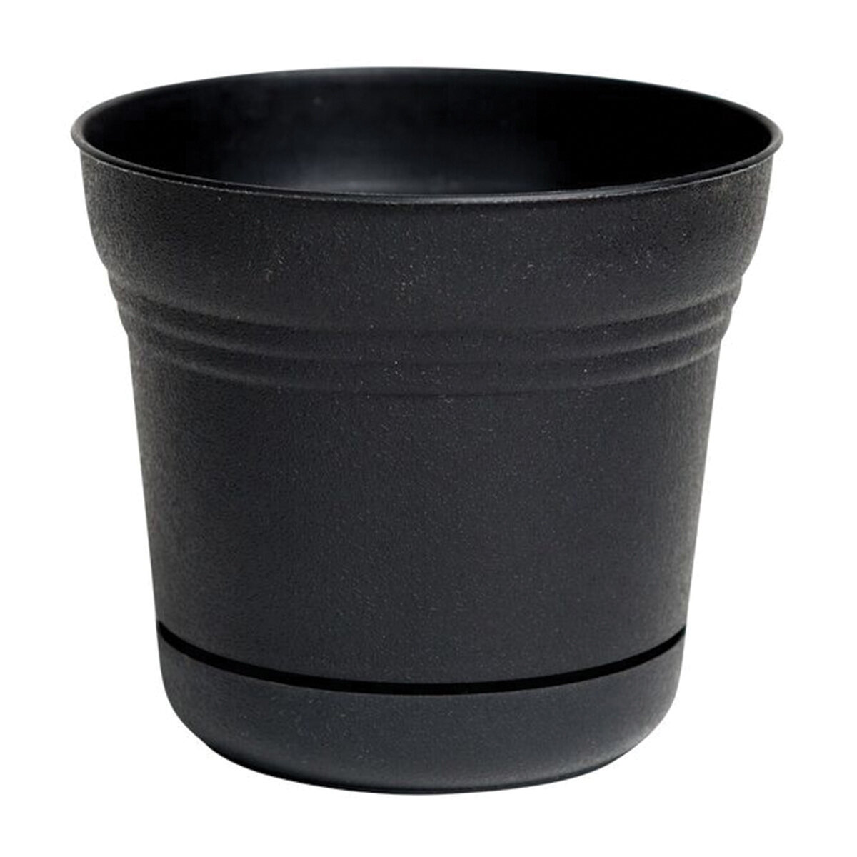 10" Saturn Planter Black