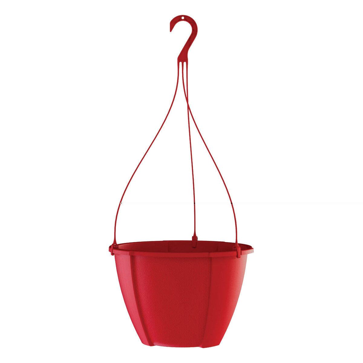 QUATTRO 12" Self-Watering Hanging Planter Red