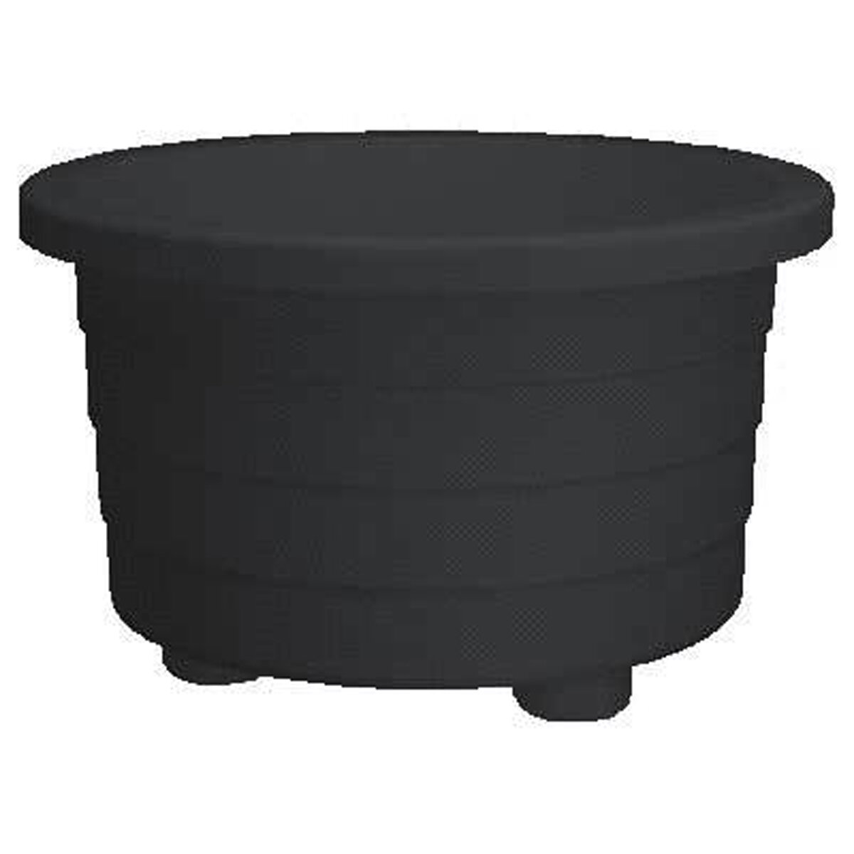 FUTURA 18" Round Patio Planter Black