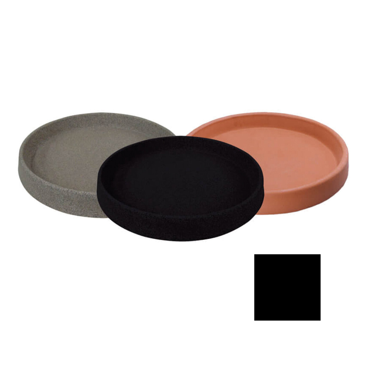 Round Saucer 56cm x 5.5cm Black