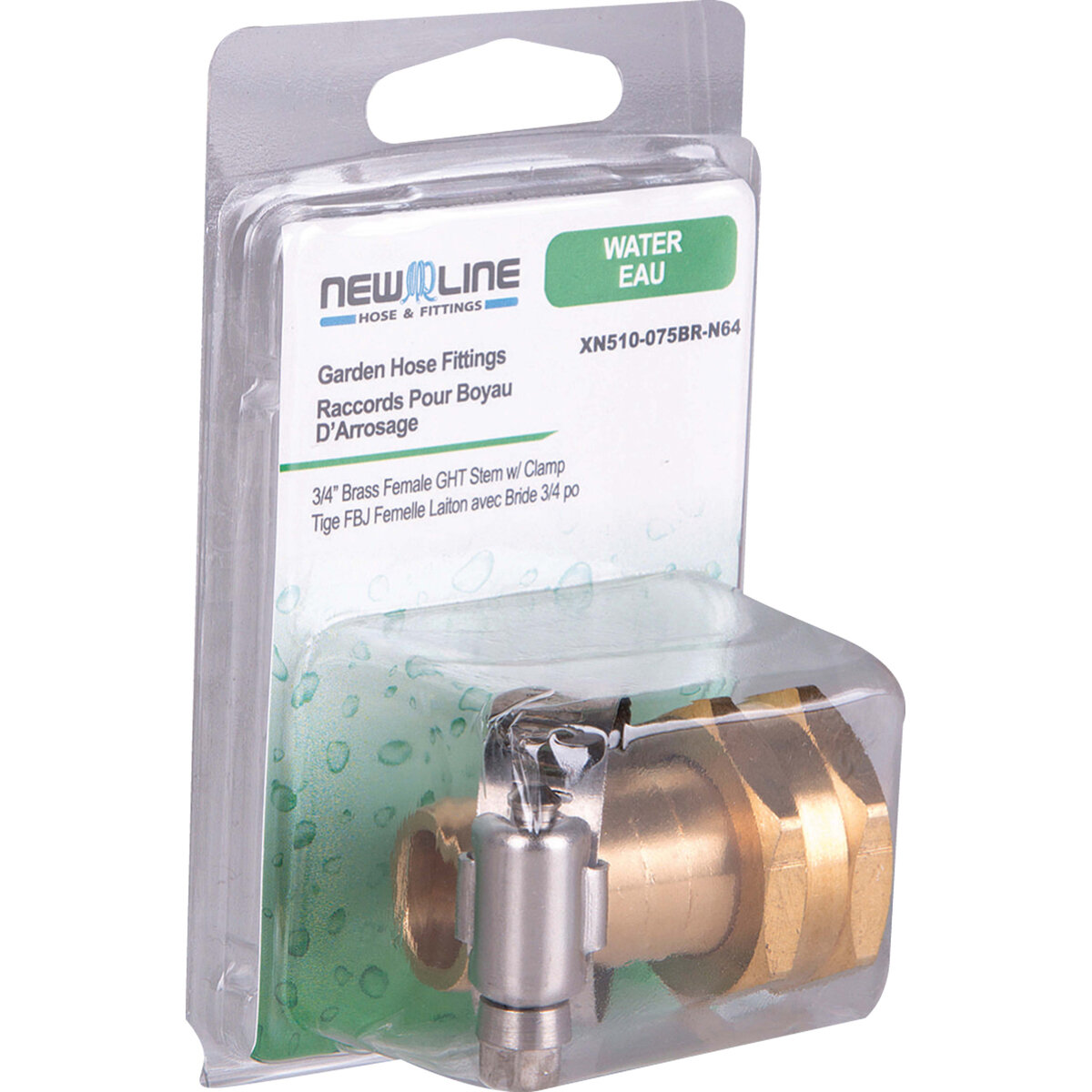Express Pack 5/8" Brass Female Ght Stem W/Clamp