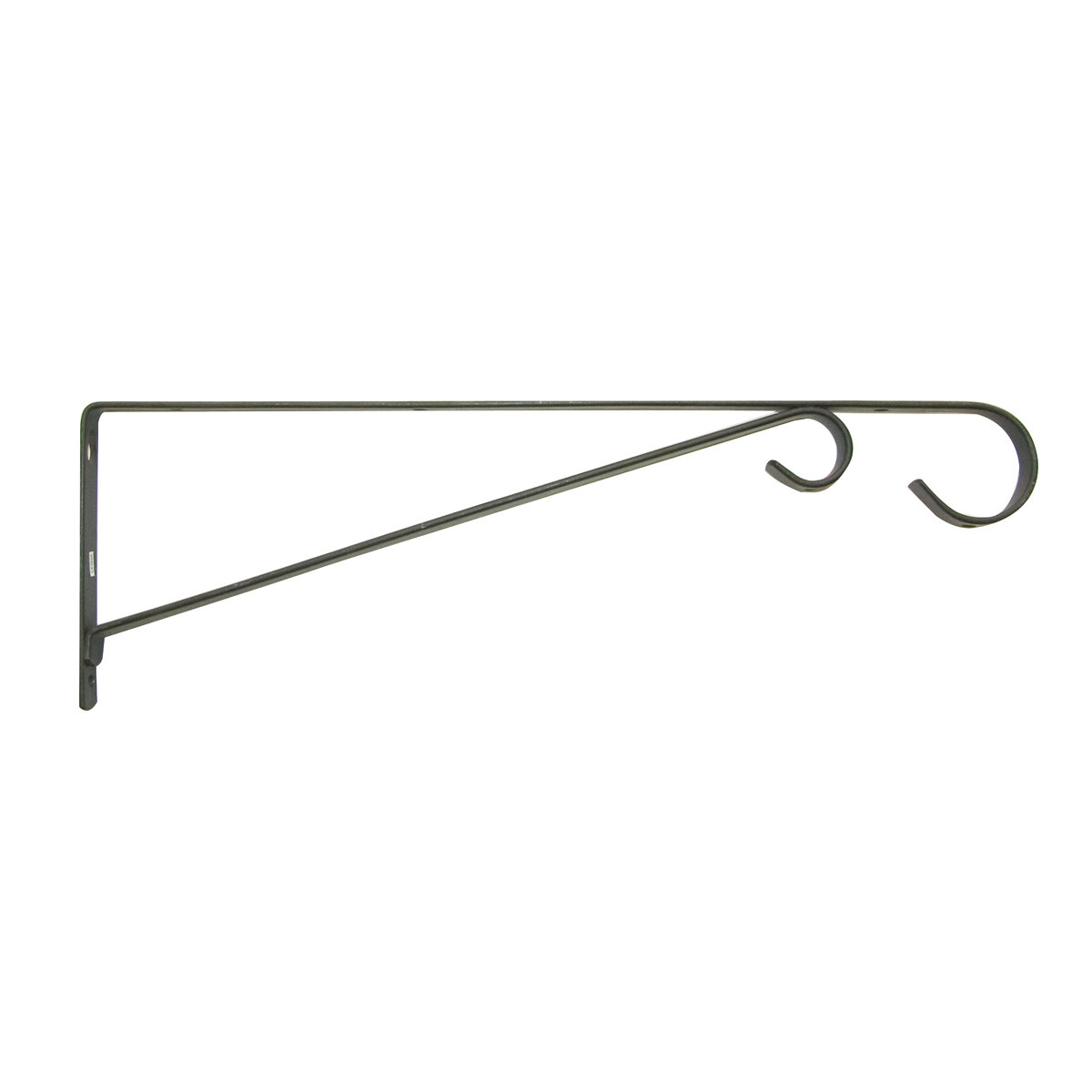 15" Bracket w/Hooks Black