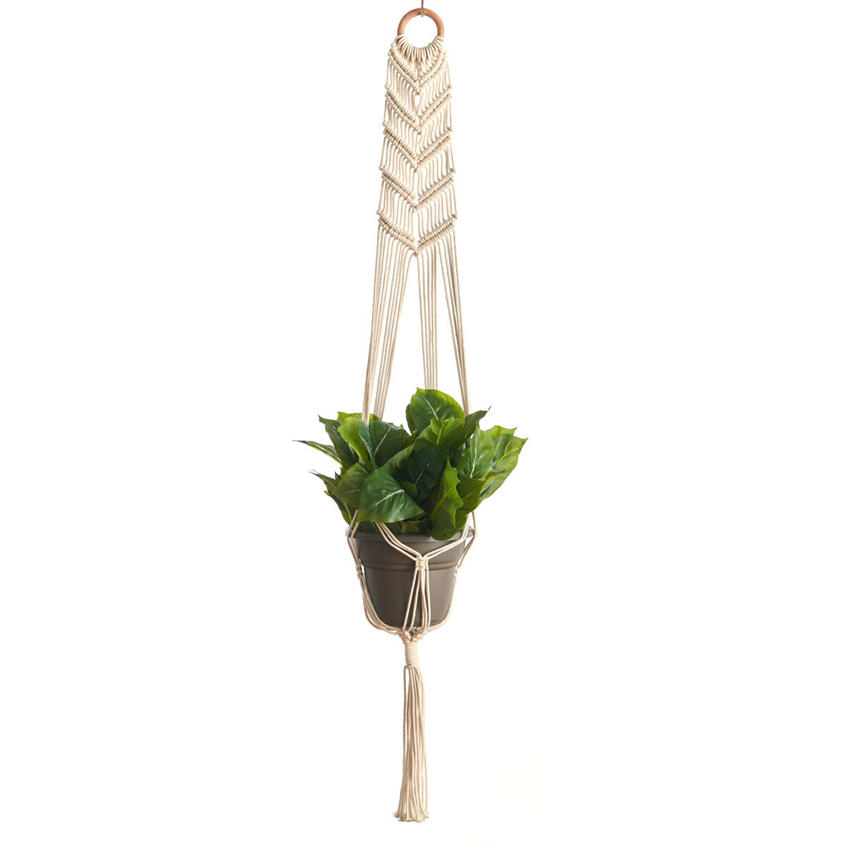 48" Macrame Plant Hammock - Natural