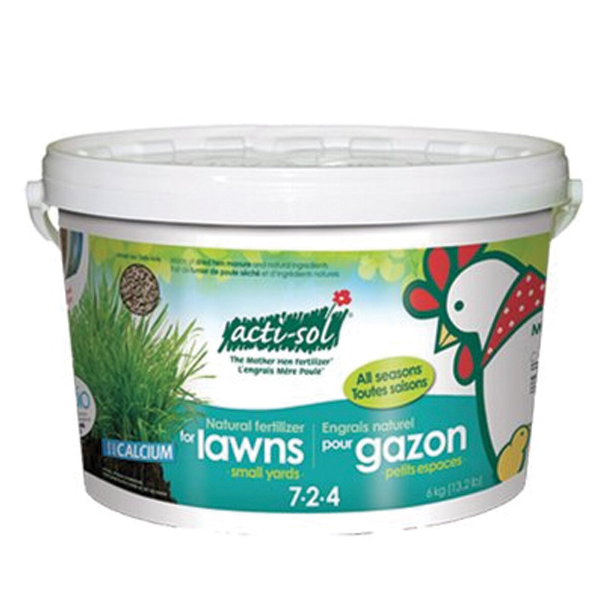 Nat Lawn fertilizer    Small size yard  7-2-4 6 kg