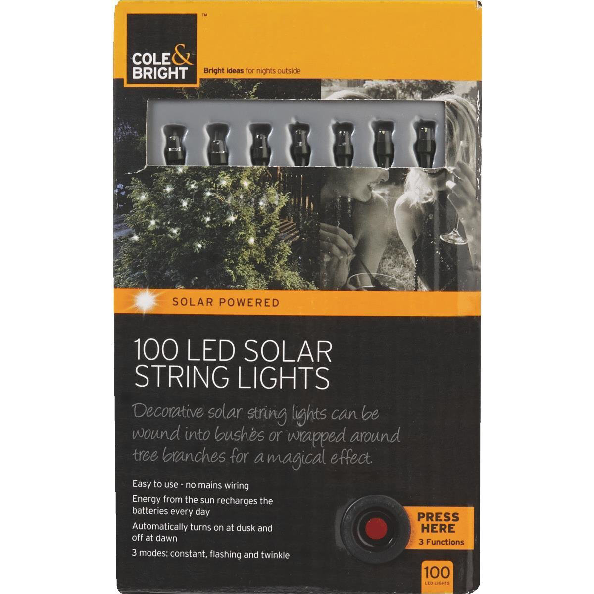COL 100 Count Solar Led String Lights