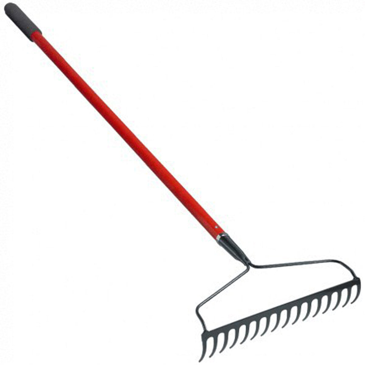 Bow Head Rake 16"/ 16 Tines 60" Fiberglass Handle