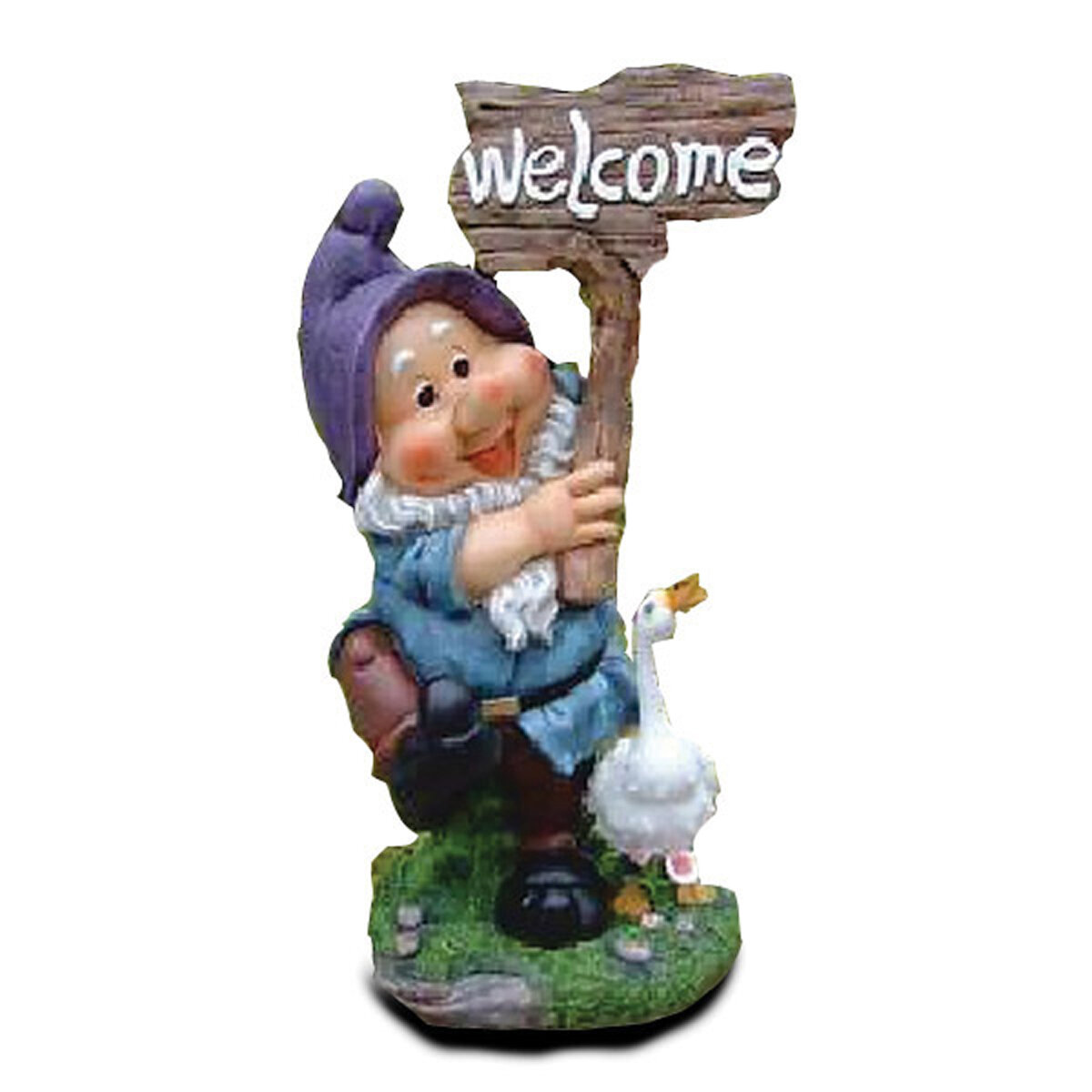 Gnome With Duck & Bienvenue Sign
