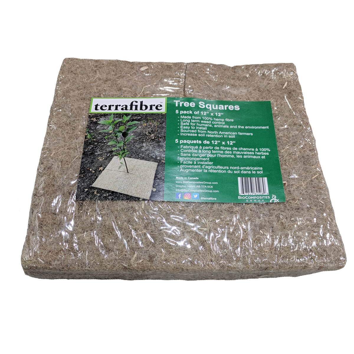 Hemp Weed Suppressant Tree Squares - 5 Pack