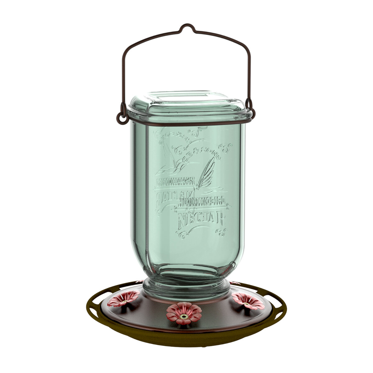 Classic Mason Jar Hummingbird  Feeder