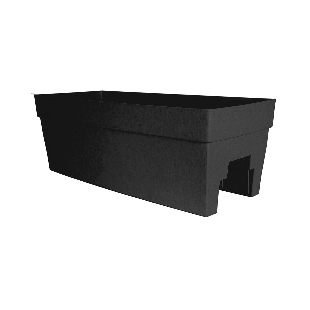 HARMONY 27" Self-Watering Rail Planter Black