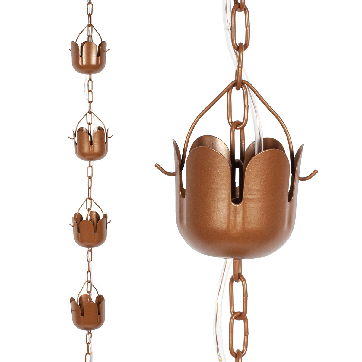 Tulip Solar Illuminated Rain Chain