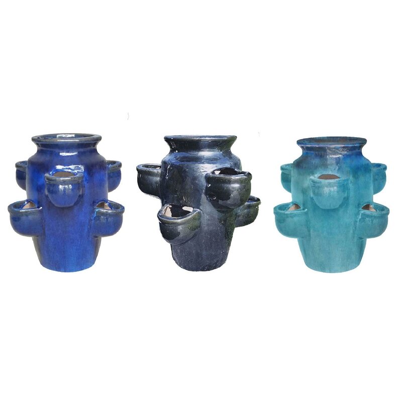 Grand Strawberry Pot Assmt 3 Col. Asst. Ds (9 Pcs) Grand Strawberry Pot Assmt 3 Col. Asst. Ds (9 Pcs)