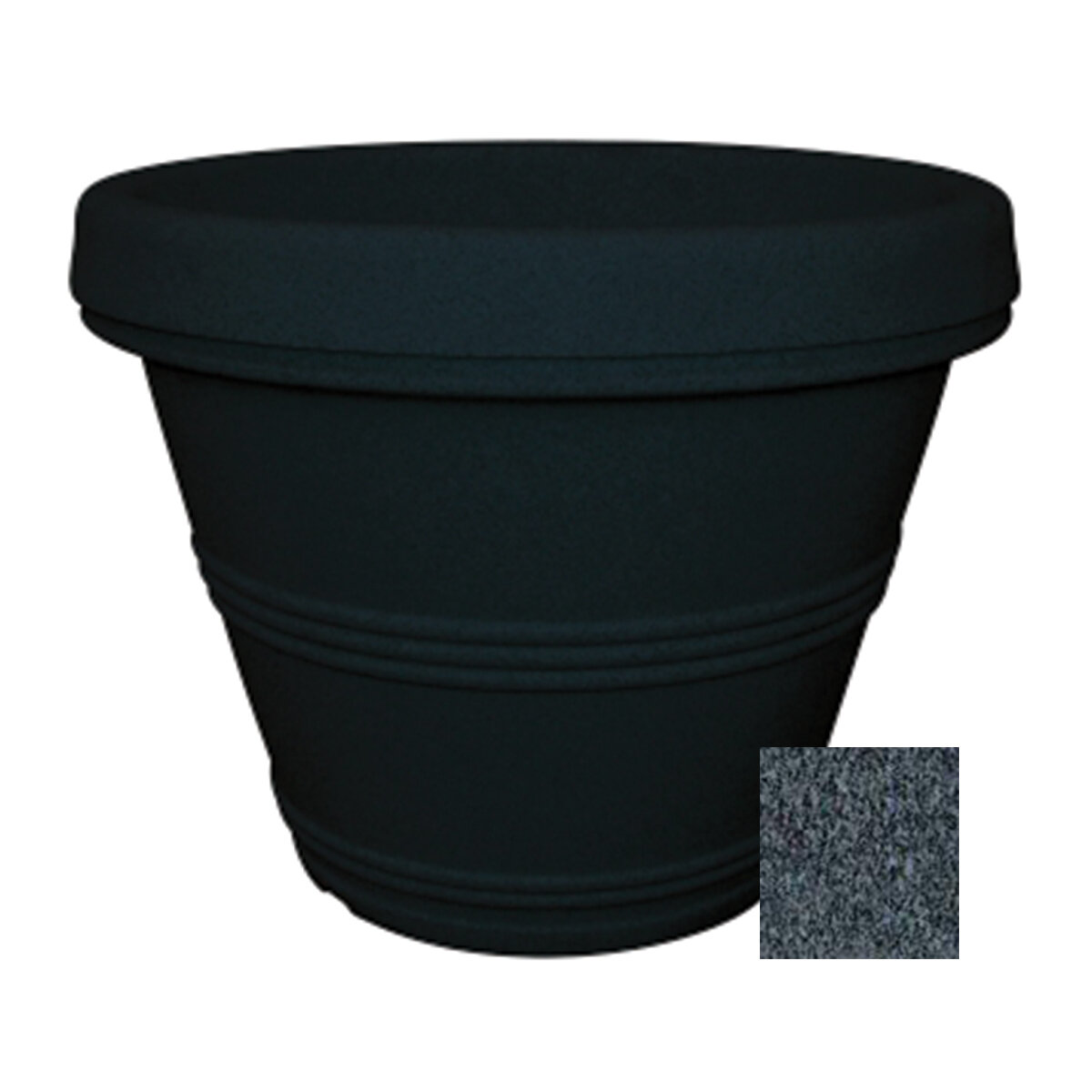 Round Basic Rim Planter 110cm x 85cm Charcoal