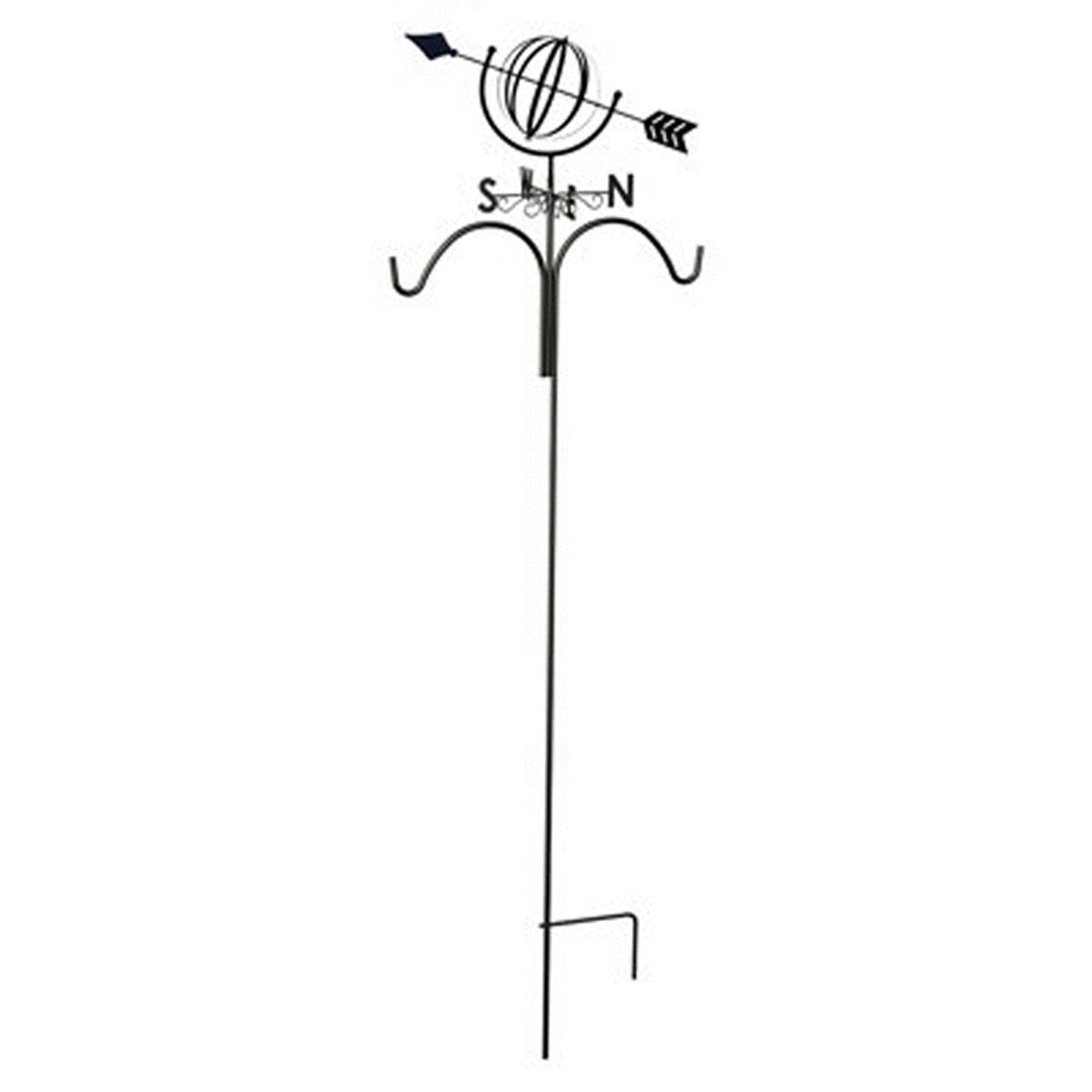 Armillary Weathervane Shepherd Hook 78" Rust