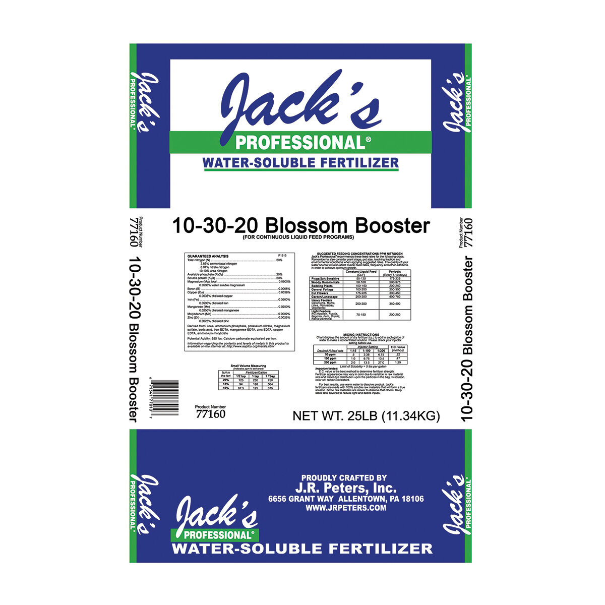 Jack's Pro Blossom Booster 10-30-20  25 lb