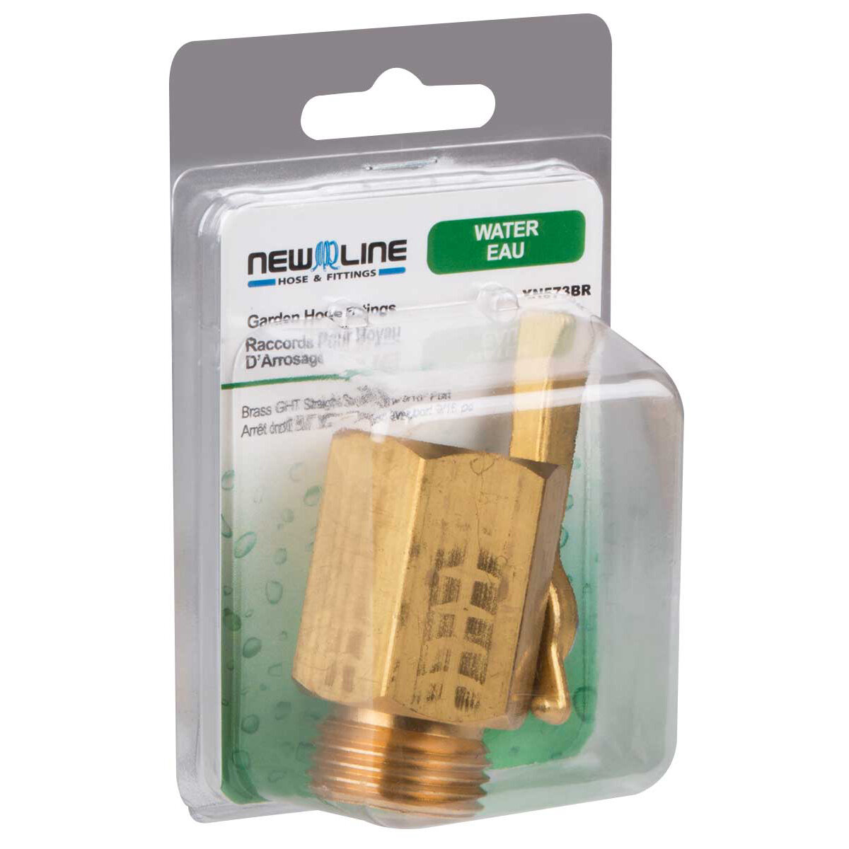 Express Pack  HD Brass Straight Shut-Off 9/16" Prt
