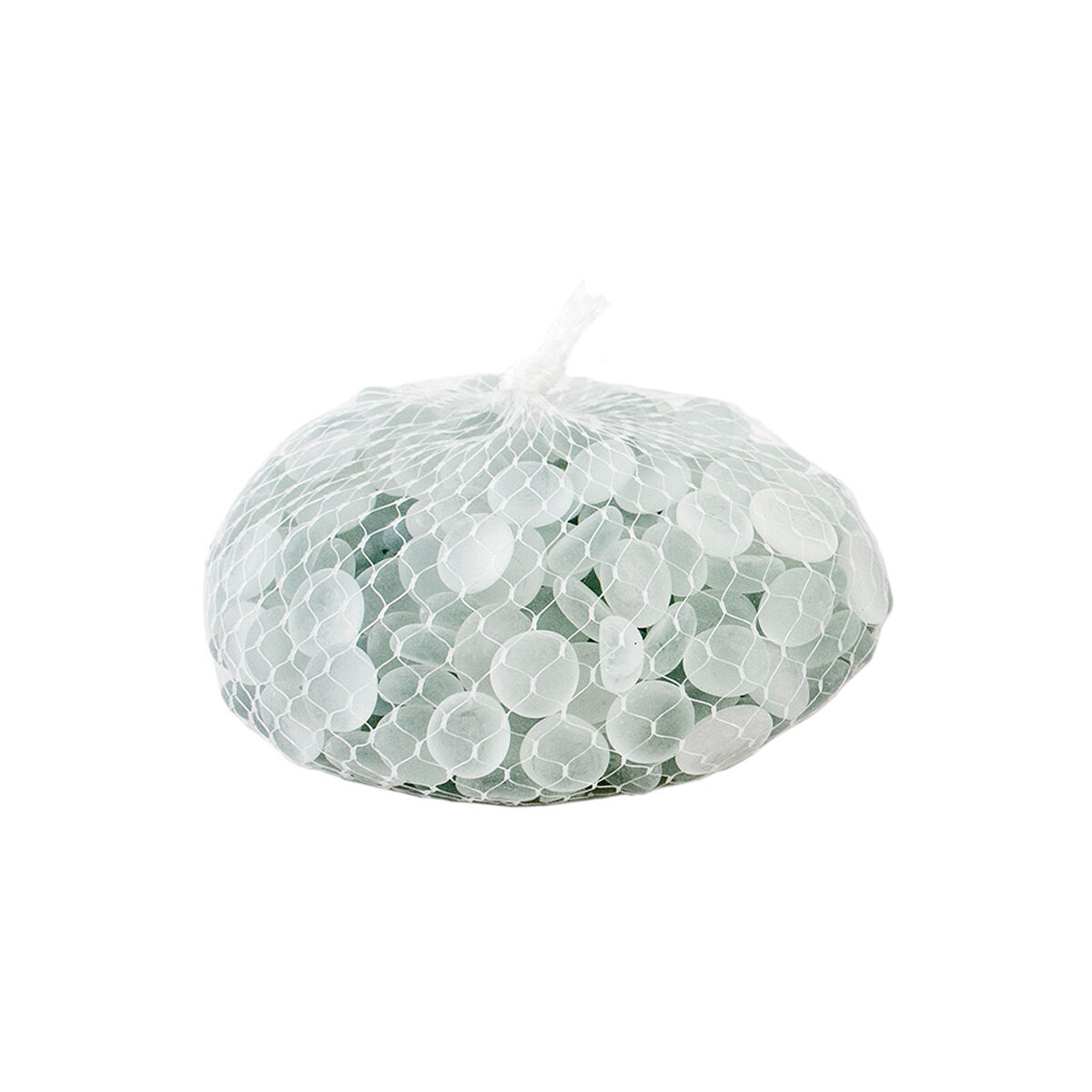 Soft Glass Pebbles Frosted White 4lb Bag