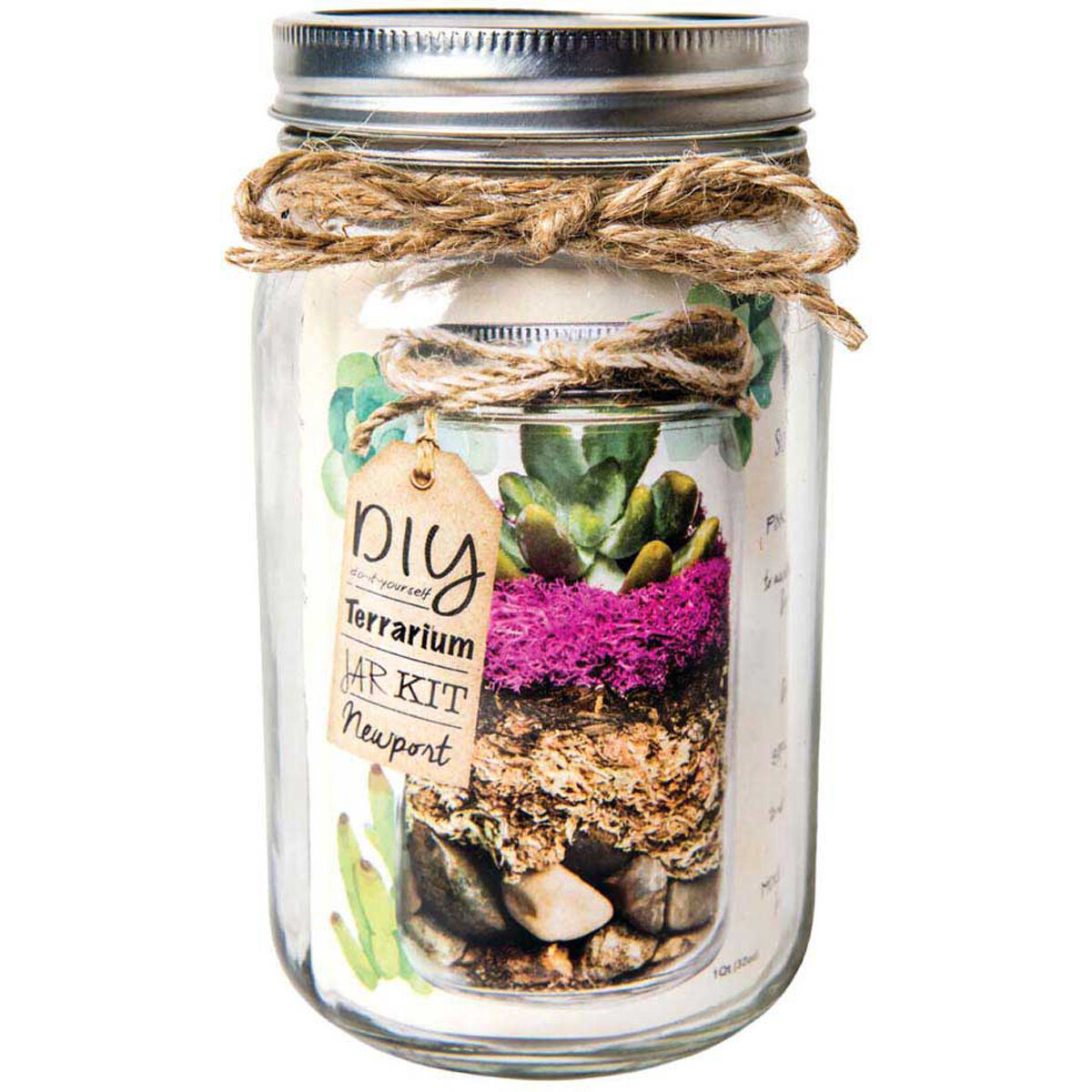 Terrarium Kit DIY Jar Newport 32oz Mason Jar