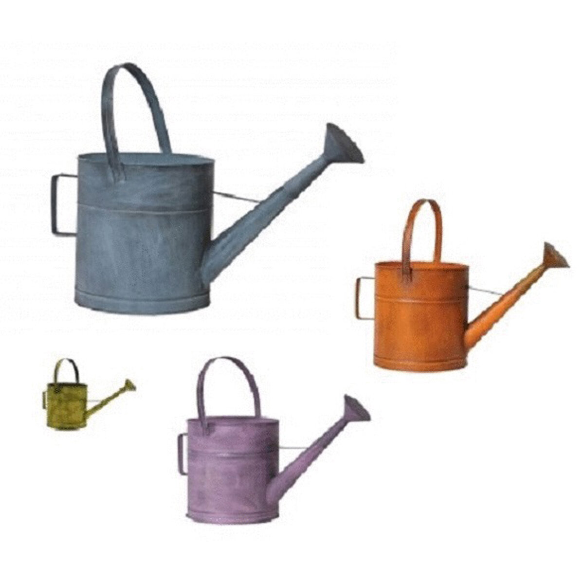 Watering Can Planters Asst Colors 3ea 8.5"x9"