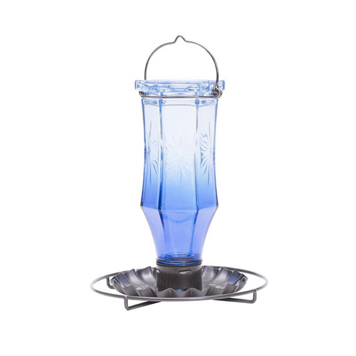 Sapphire Starburst Glass Seed Feeder 1  Lb Cap