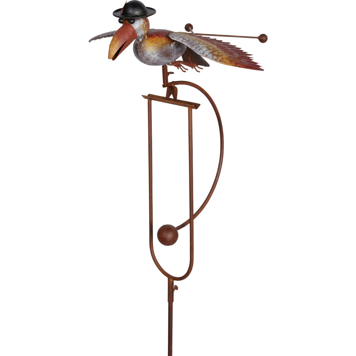 Stake Rocking Bird W/Derby