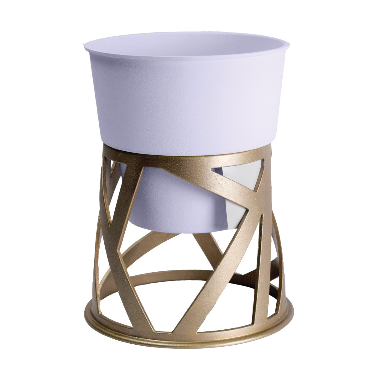 5" Curio Planter Lavender w/Antique Bronze Stand