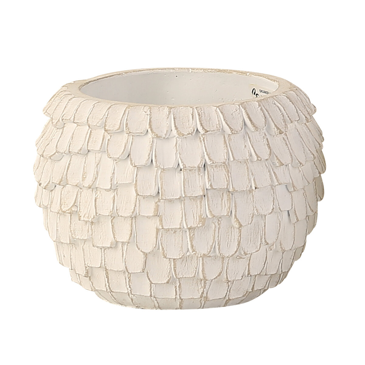 Ruffle My Feathers Wht Planter 16x16x11cm