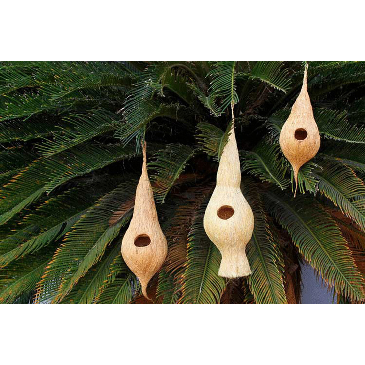 Birdhouse Cocofibre Set/4 Assorted