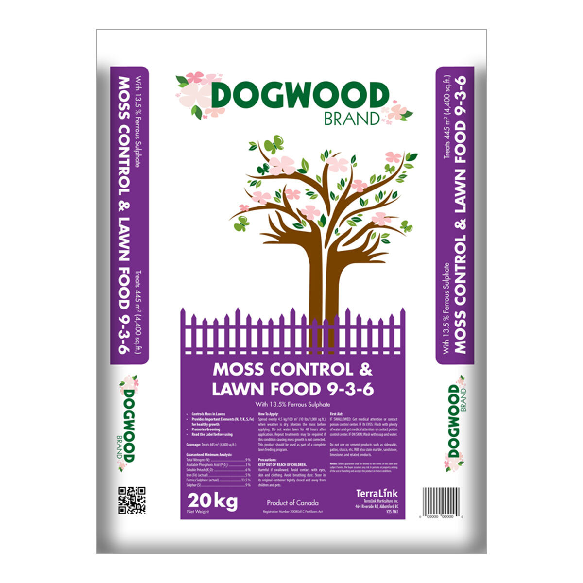 Dogwood Moss Control & Lawn Food  9-3-6 20Kg