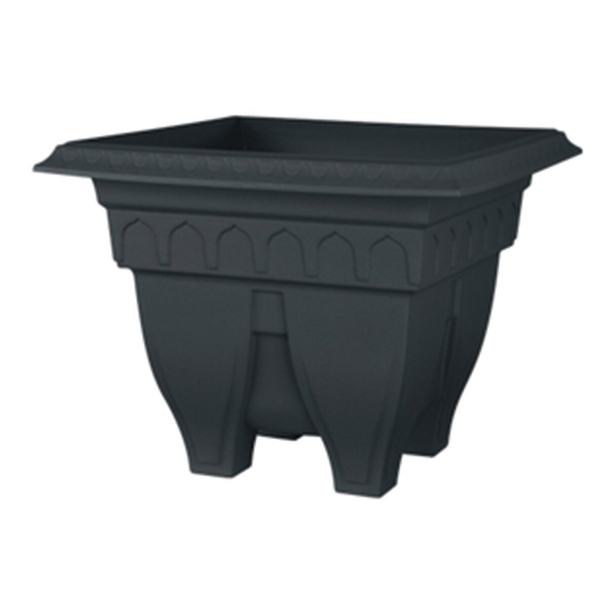 AZURA 15-1/4" Square Patio Planter Black