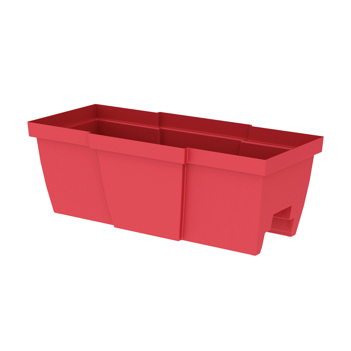 QUATTRO 27" Rail Planter Red